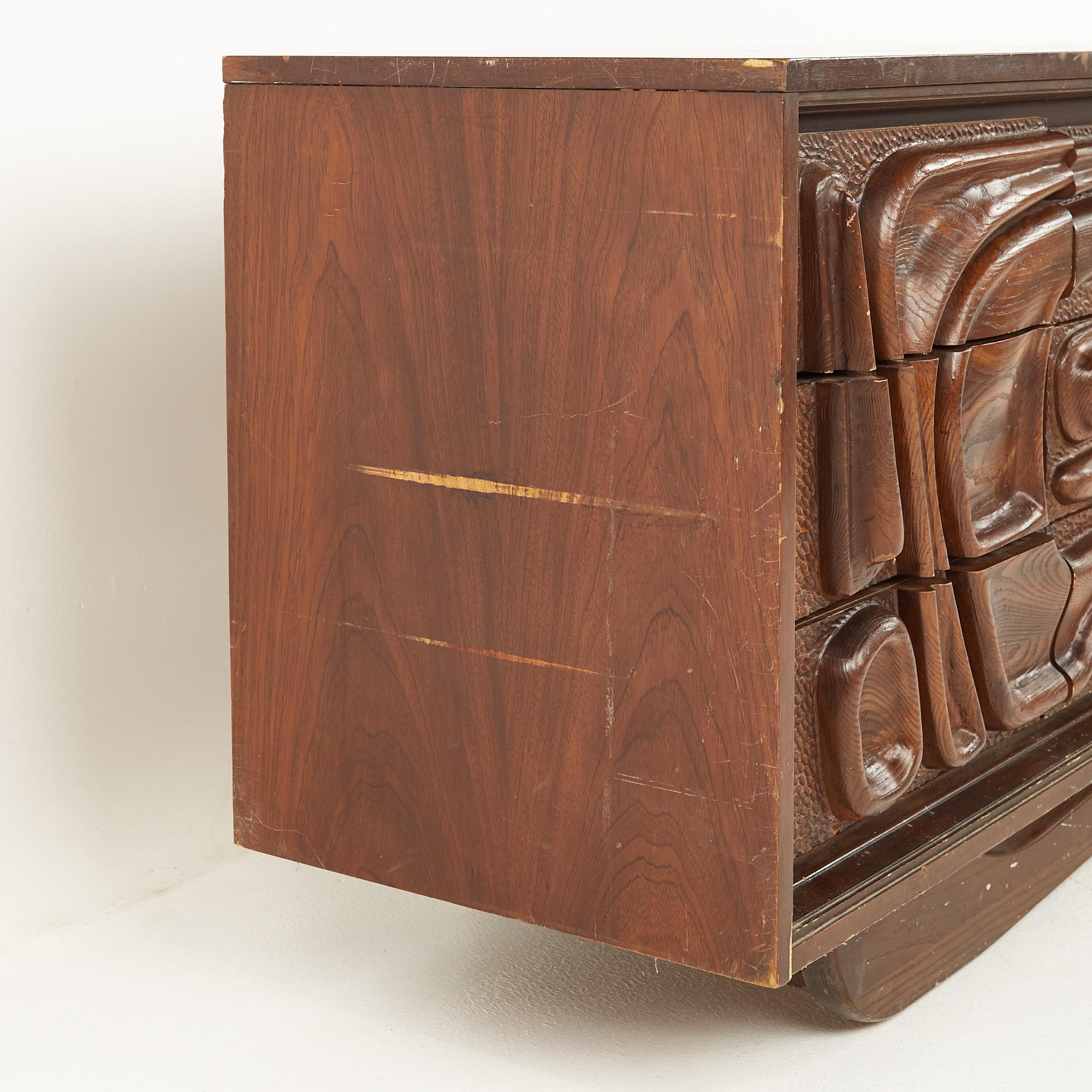 American Witco Style Pulaski Mid Century Oceanic Lowboy Dresser