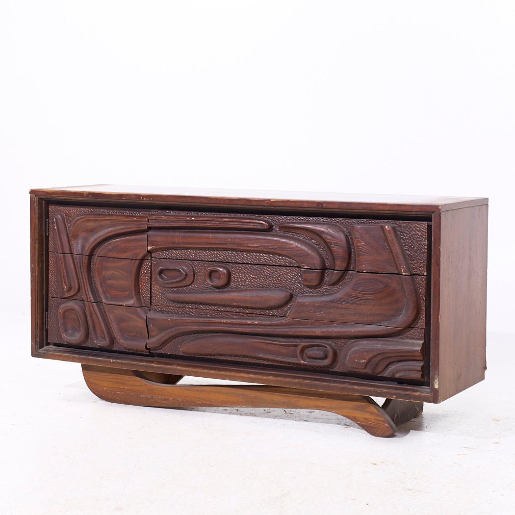 Mid-Century Modern Witco Style Pulaski Oceanic Mid Century Credenza For Sale