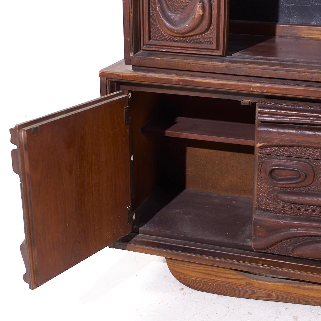 Wood Witco Style Pulaski Oceanic Mid Century Credenza For Sale