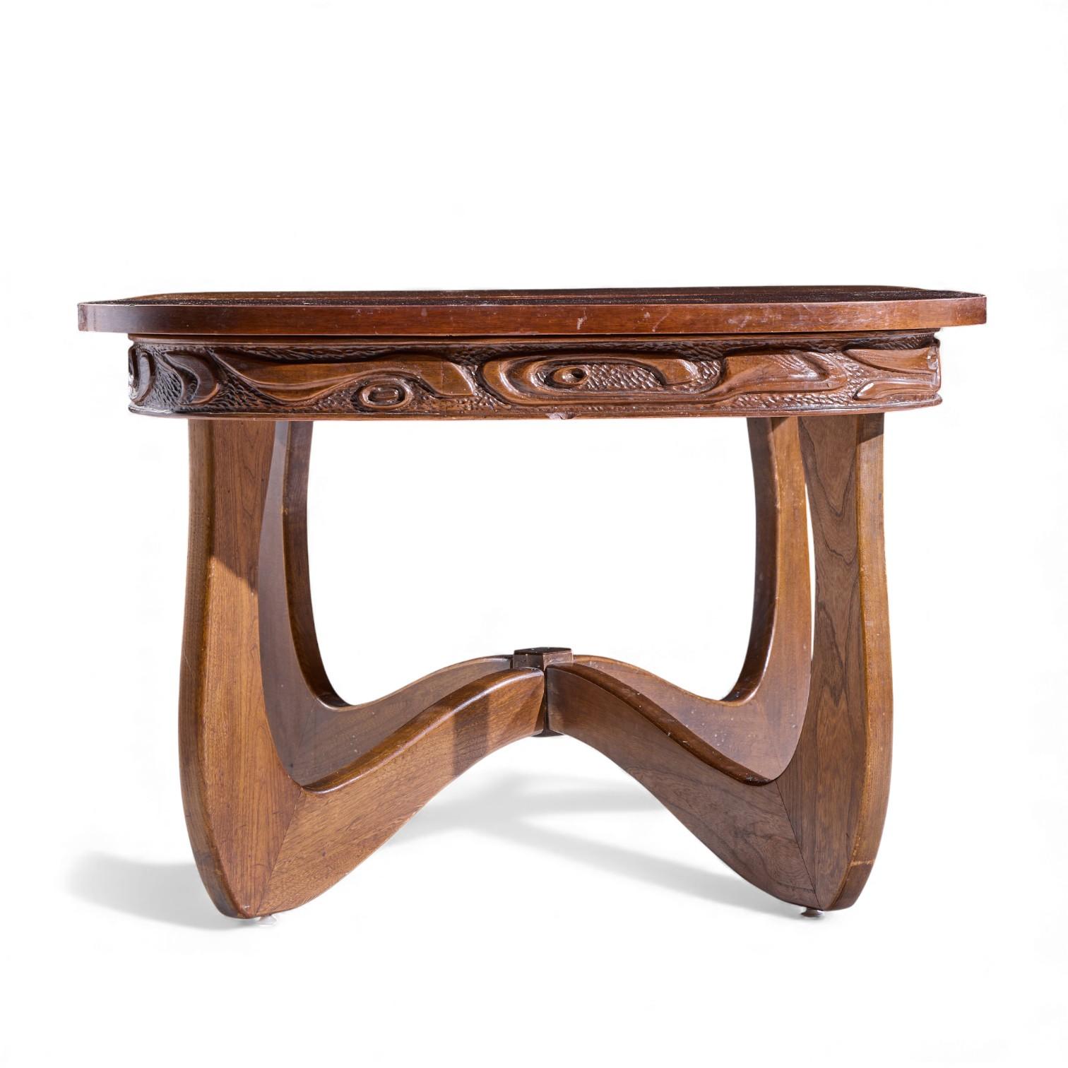 Witco Style Pulaski Oceanic Mid Century Dining Table with 2 Leaves In Fair Condition For Sale In Franklin Park, IL