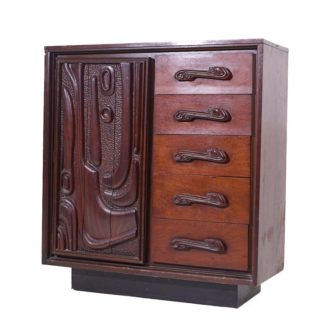 Mid-Century Modern Armoire haute de style Witco Pulaski océanique du milieu du siècle dernier en vente