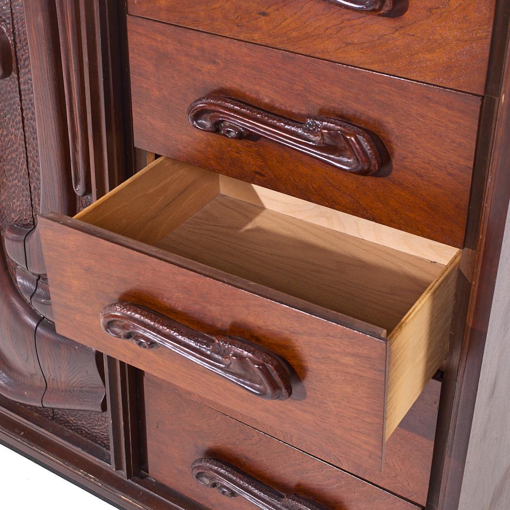 Bois Armoire haute de style Witco Pulaski océanique du milieu du siècle dernier en vente