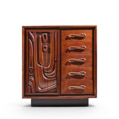 Witco Style Pulaski Oceanic Mid Century Highboy Armoire
