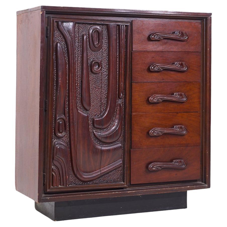 Armoire haute de style Witco Pulaski océanique du milieu du siècle dernier en vente