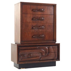 Vintage Witco Style Pulaski Oceanic Mid Century Highboy Dresser