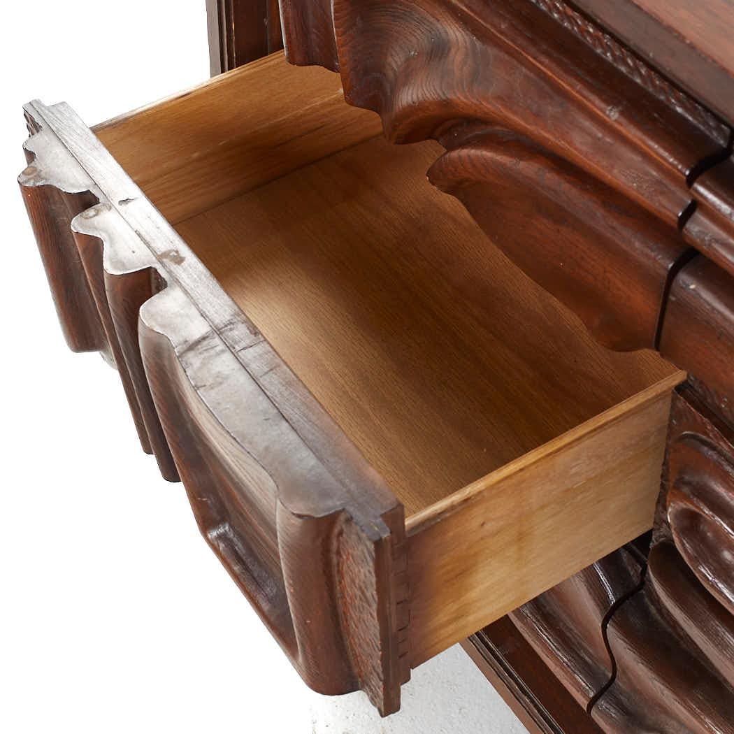 Wood Witco Style Pulaski Oceanic Mid Century Lowboy Dresser For Sale