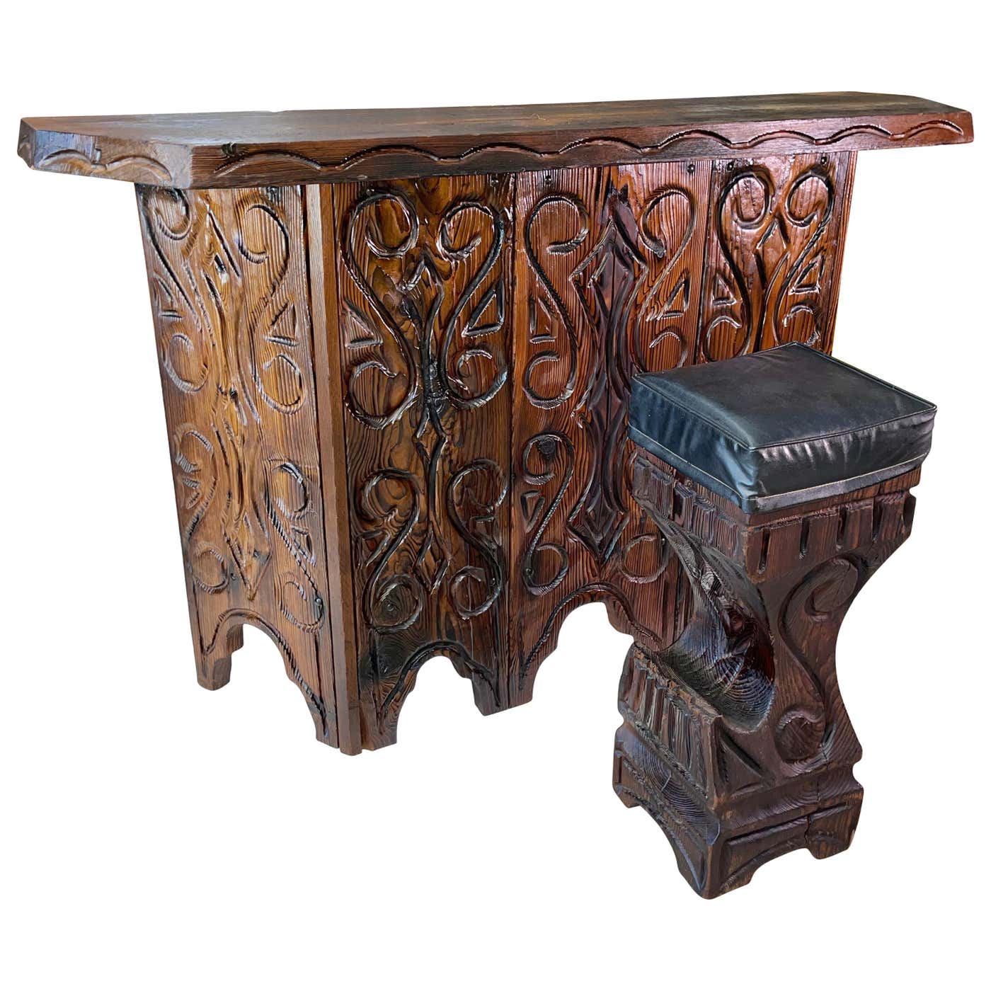 Witco Hacienda Bar and Three Stools For Sale at 1stDibs witco tiki