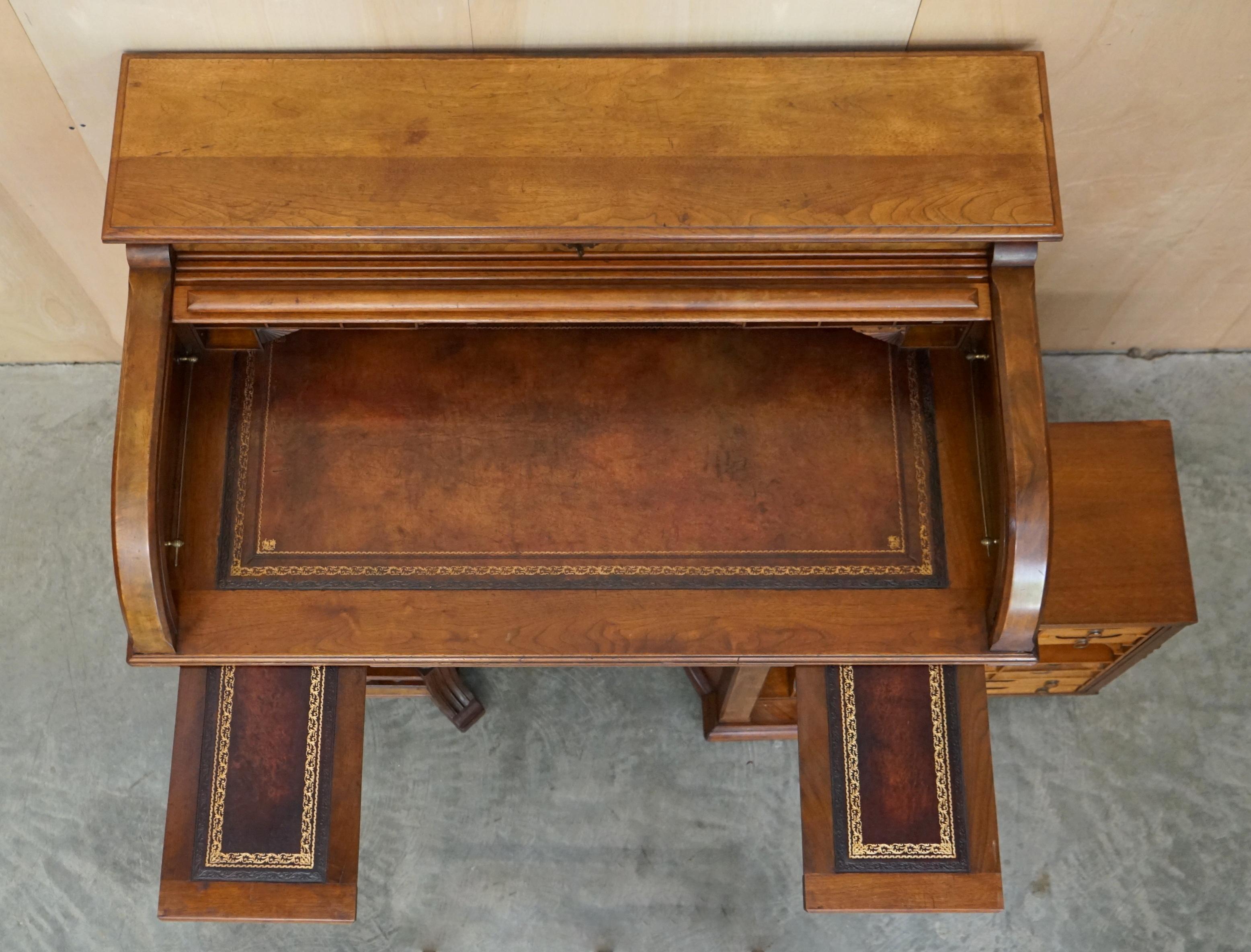 With Certificate Antique Shannon File Co Victorian Walnut Tambour Desk Must See For Sale 5