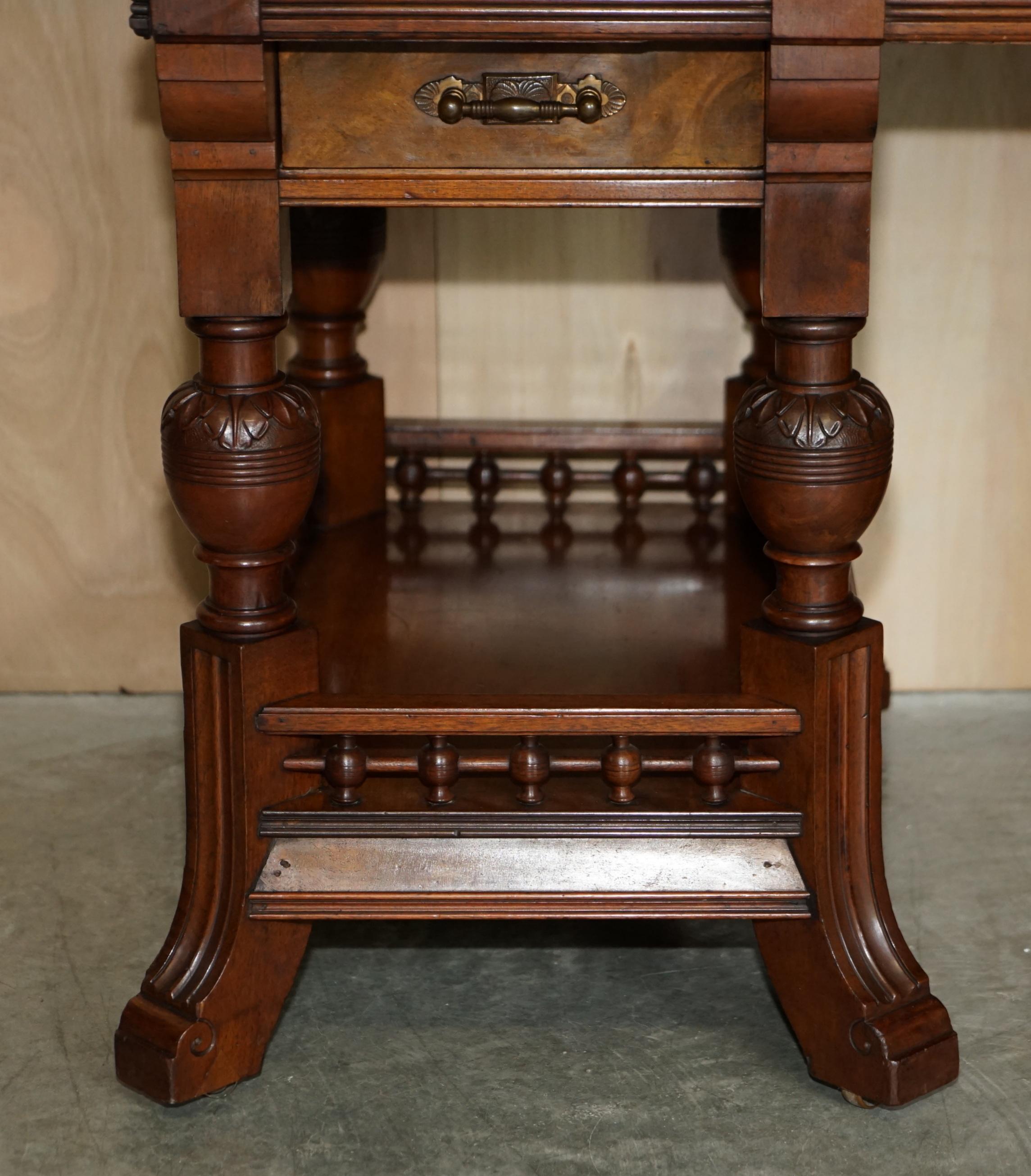 High Victorian With Certificate Antique Shannon File Co Victorian Walnut Tambour Desk Must See For Sale
