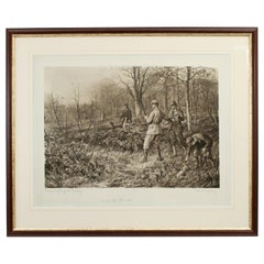Antique "With The Beaters, " Shooting Print by Heywood Hardy