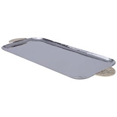 Witherell Tray in Silver and Gold Steel by CuratedKravet