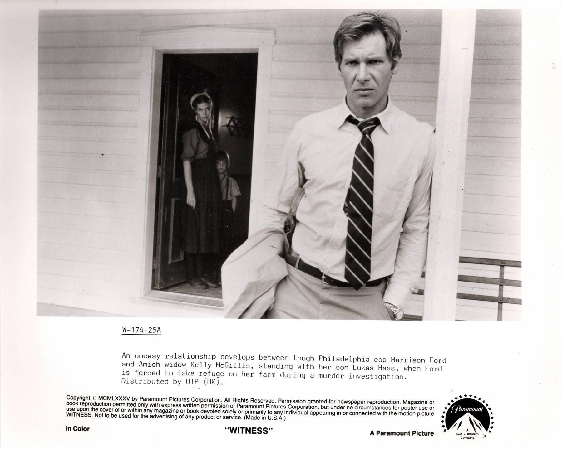 Américain Witness 1985 Press Publicity Film Movie Still Encadré en vente
