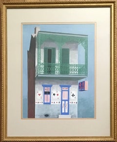 Ace Bar, gouache Scène américaine. Witold Gordon