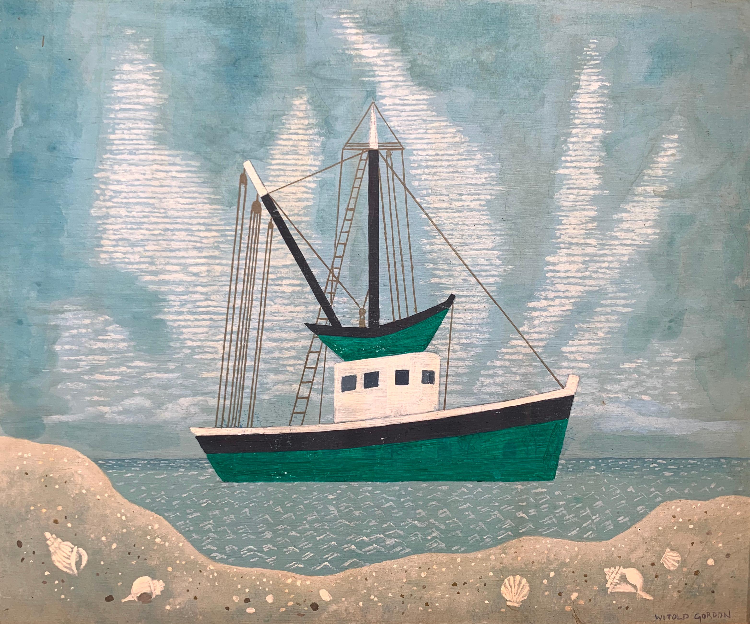 Fishing Trawler Boat - Painting by Witold Gordon