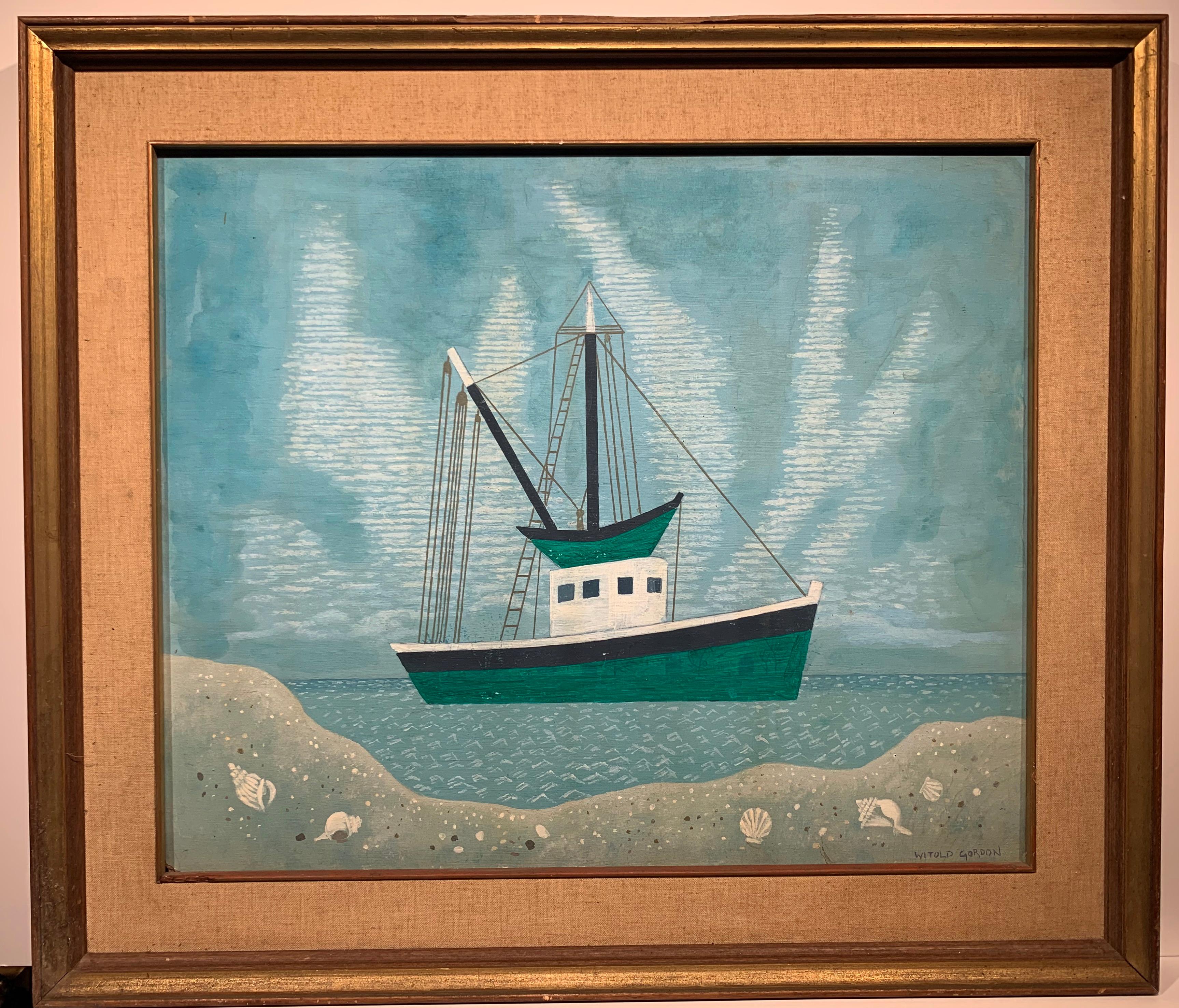 Witold Gordon Landscape Painting - Fishing Trawler Boat