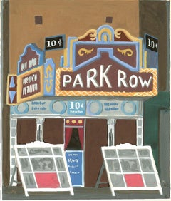 Witold Gordon Gouache "Park Row Theater - Vanity Fair"