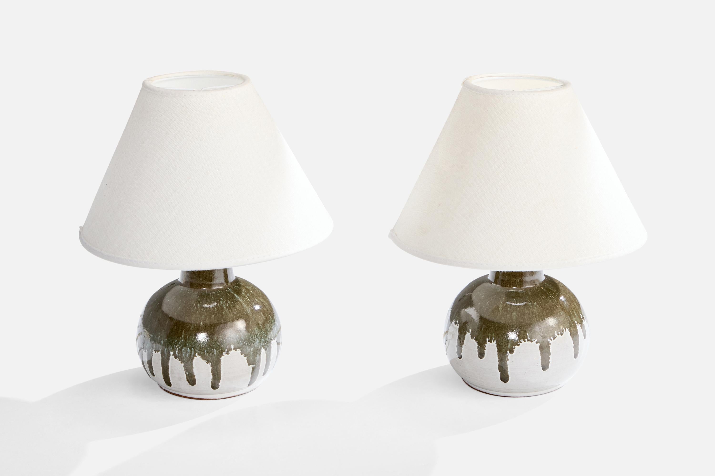 Suédois Witt Keramik, lampes de table, céramique, Suède, années 1980 en vente