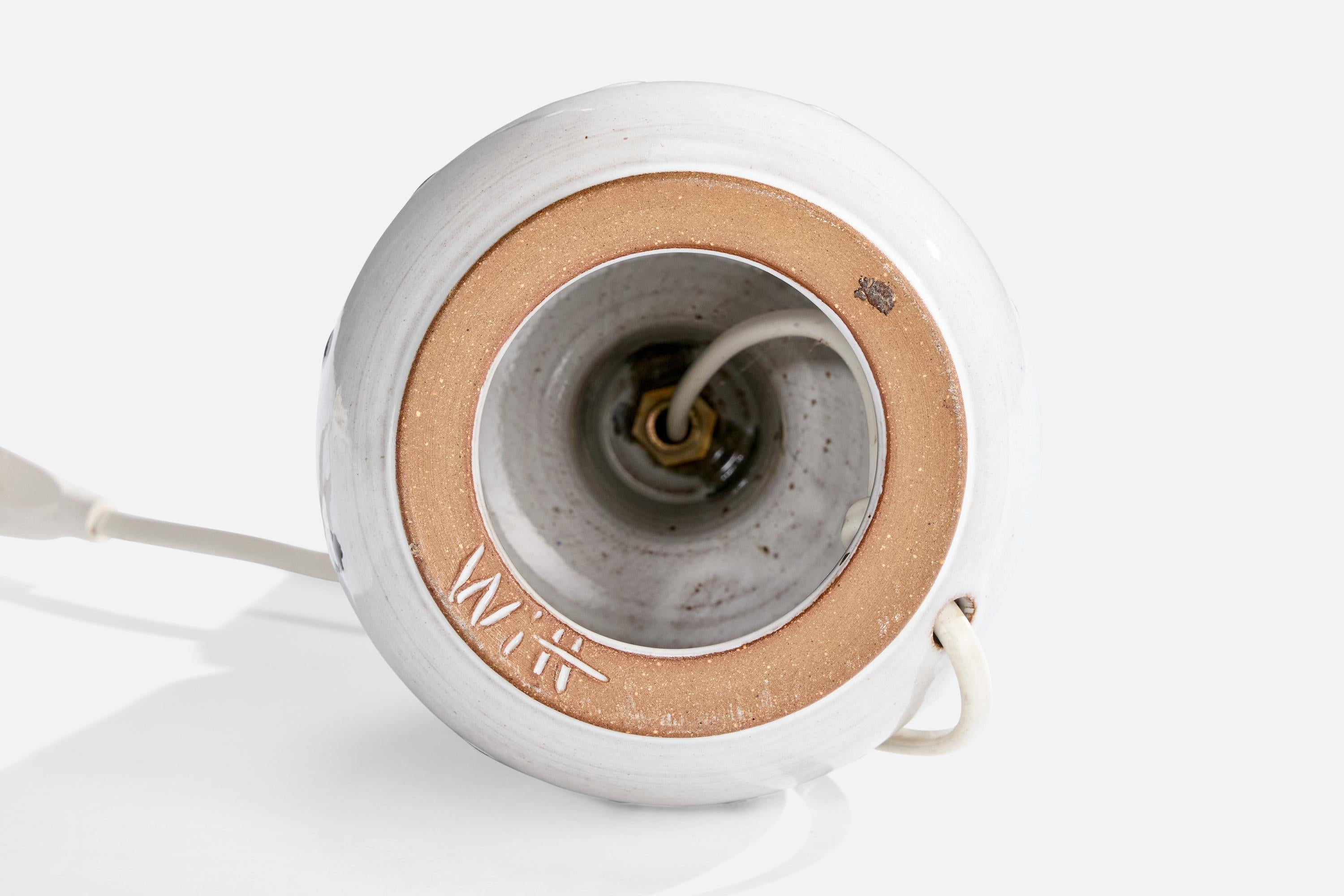 Witt Keramik, lampes de table, céramique, Suède, années 1980 en vente 2