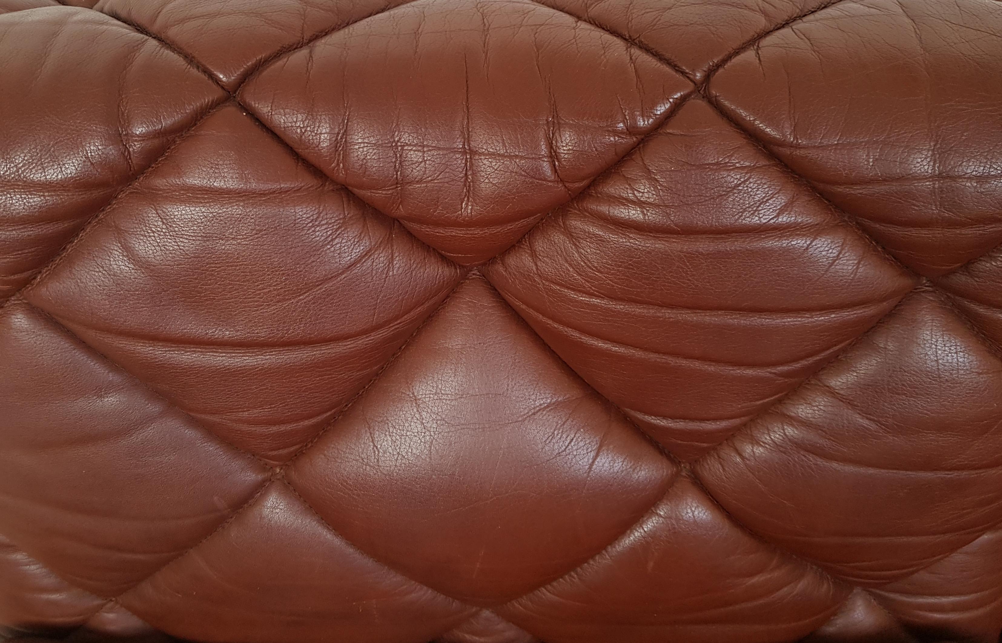 Wittman Sectional Sofa in Brown Patchwork Leather In Good Condition In Antwerp, BE