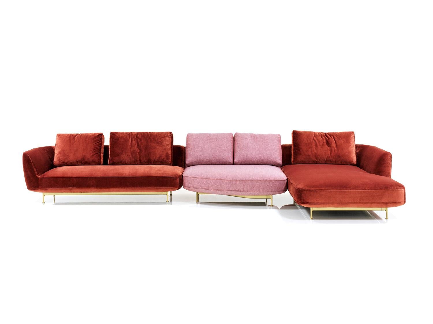 Textile Customizable Wittmann Andes Sectional Designed by Luca Nichetto For Sale