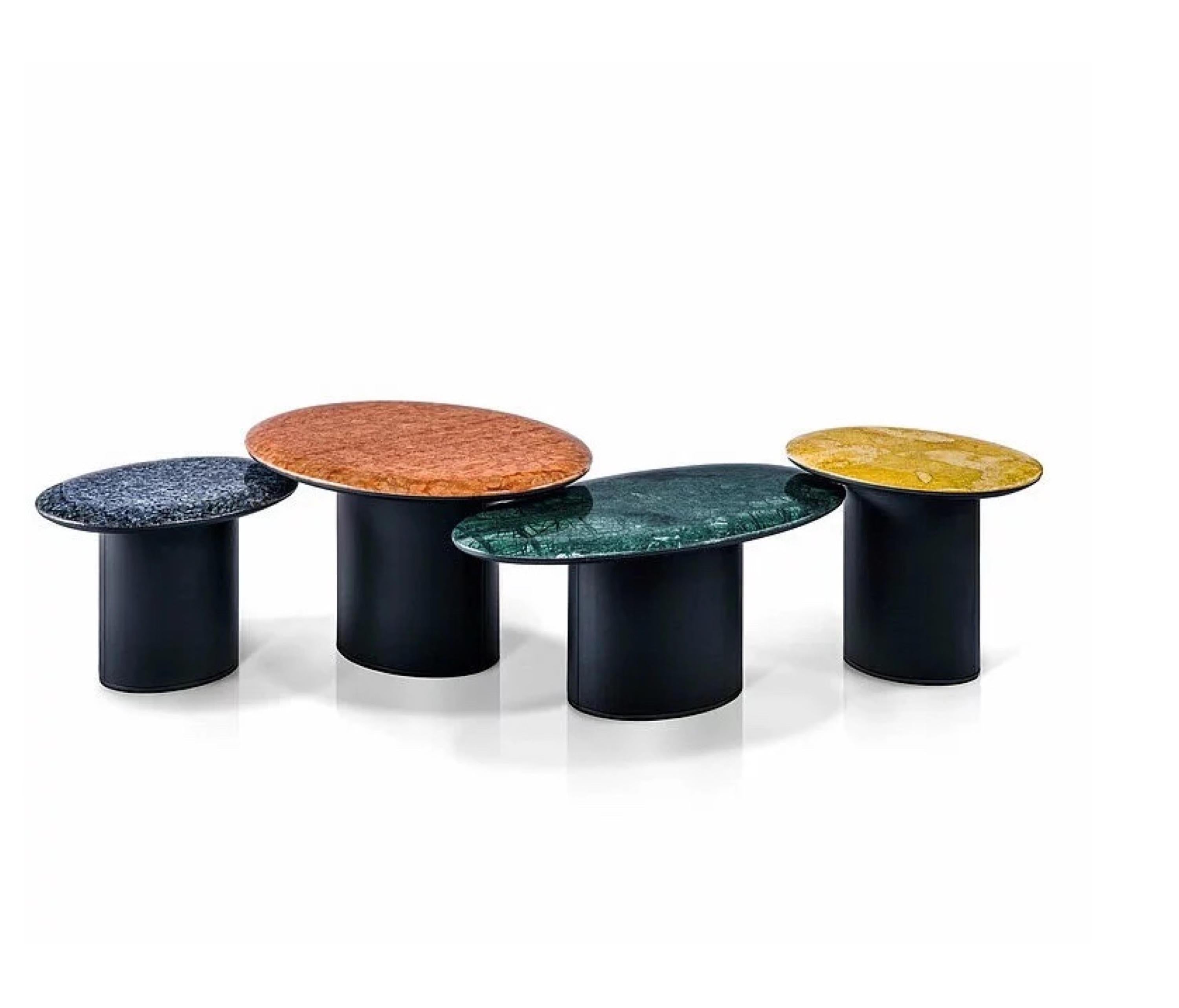 At the time of the Wiener Werkstätte around the 1900s, Josef Hoffmann designed extravagant brooches made in traditional craftsmanship. These colorful time- lessly beautiful jewelry inspired Luca Nichetto to create this extraordinary table