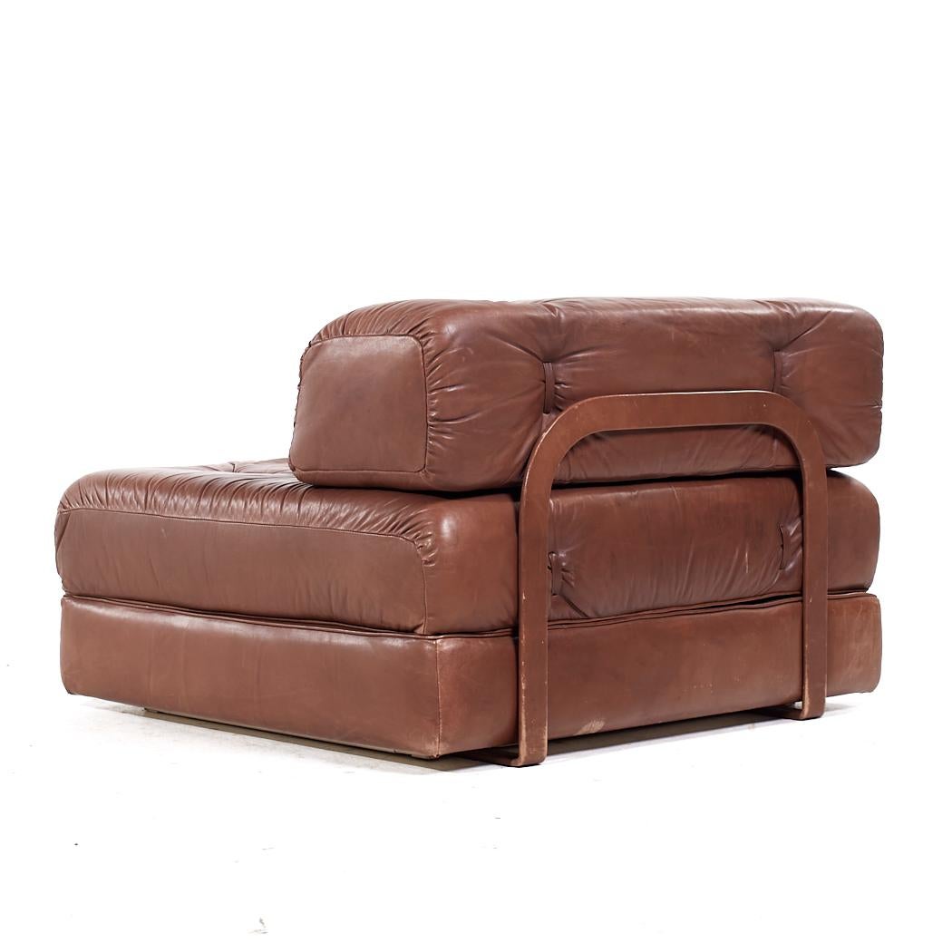 Sofá modular de 4 plazas Wittmann Atrium Mid Century Austria Cuero en venta
