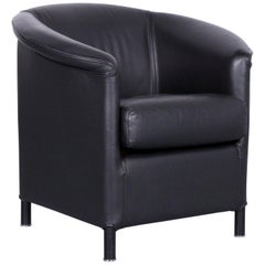 Wittmann Aura Designer Leather Armchair Black Club-Chair