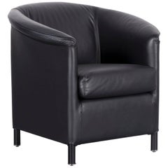 Wittmann Aura Leather Armchair Black Club-Chair