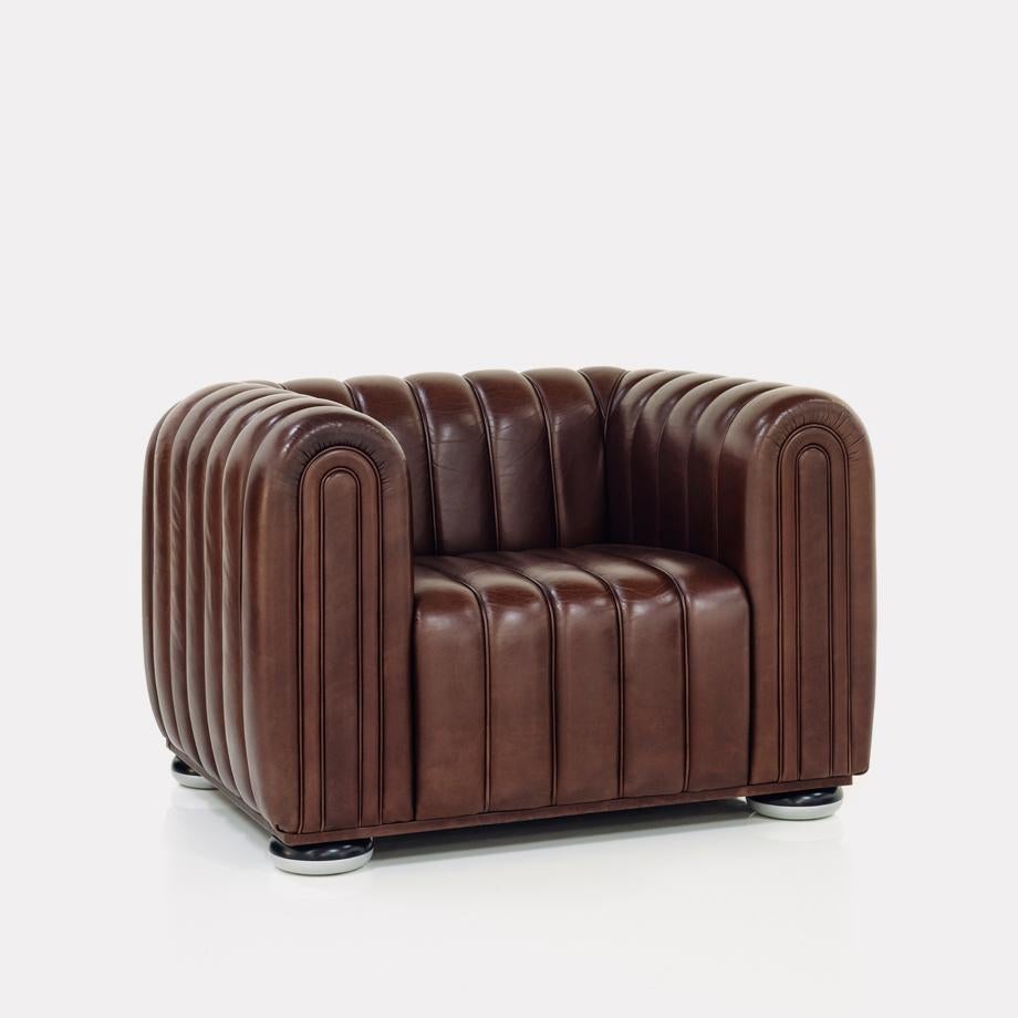 Austrian Customizable Wittmann Club 1910 Leather Lounge Chair by Josef Hoffmann For Sale