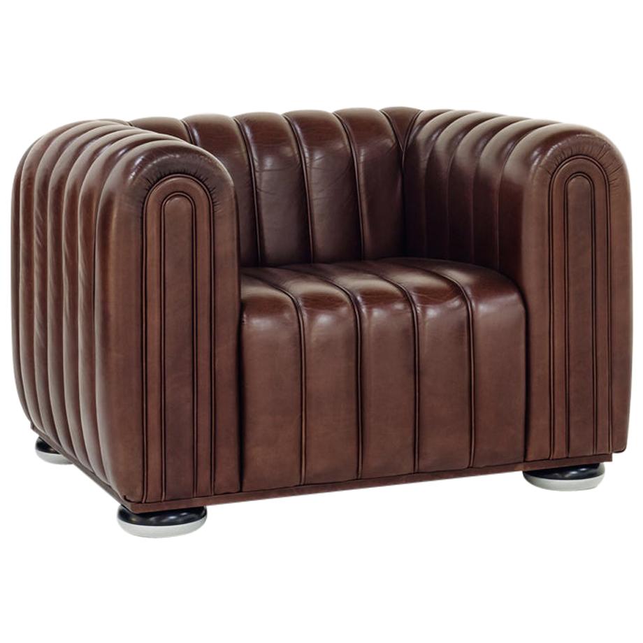 Customizable Wittmann Club 1910 Leather Lounge Chair Designed by Josef Hoffmann