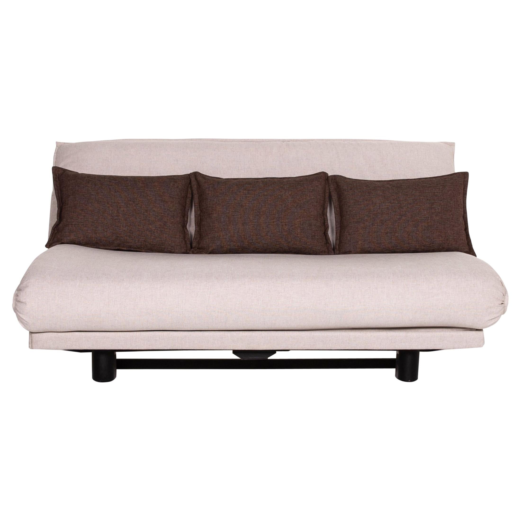 Wittmann Colli Fabric Sofa Bed Cream Three-Seat Function Sleeping Function  For Sale at 1stDibs