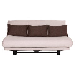Wittmann Colli Fabric Sofa Bed Cream Three-Seat Function Sleeping Function