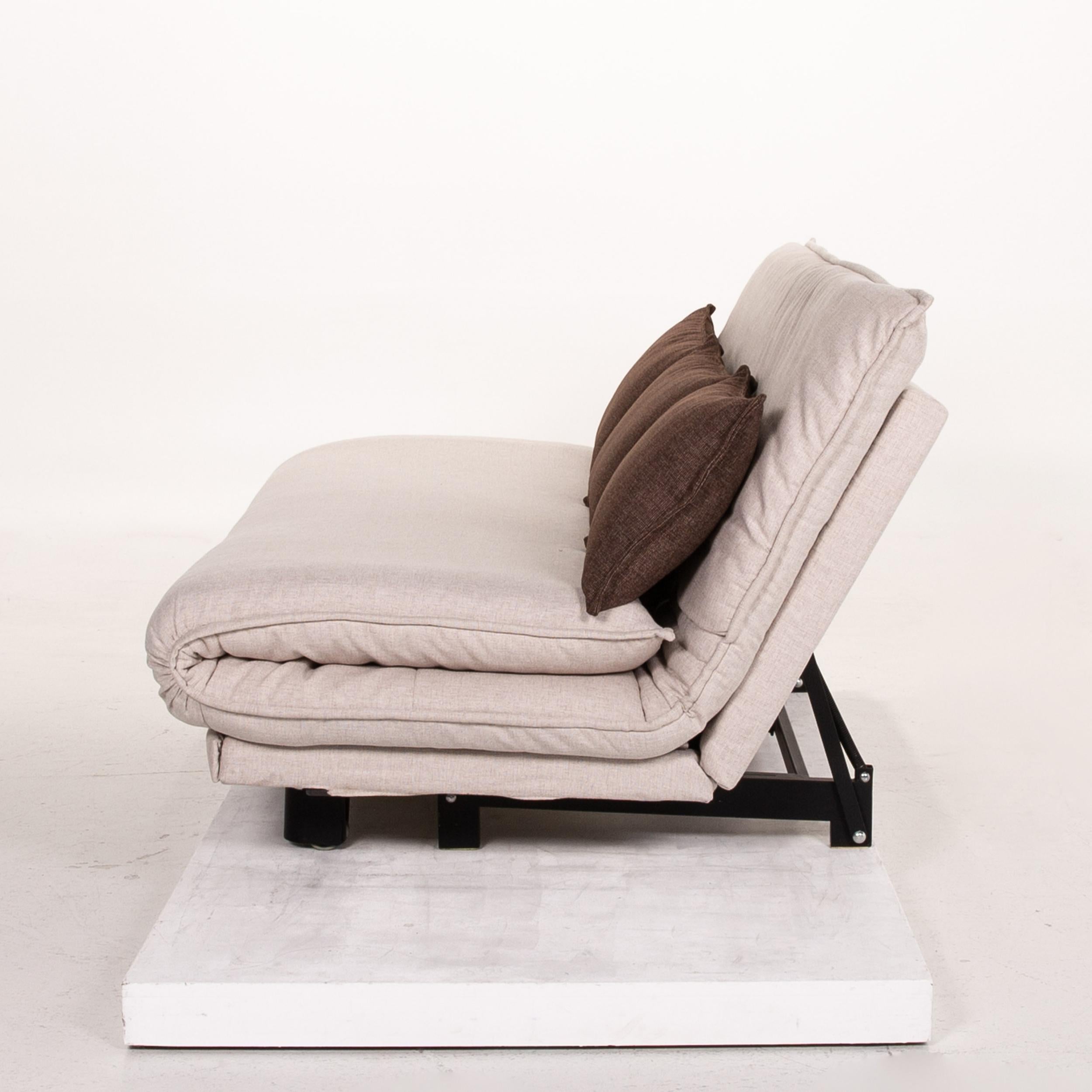 Wittmann Colli Fabric Sofa Bed Cream Three-Seat Function Sleeping Function For Sale 1