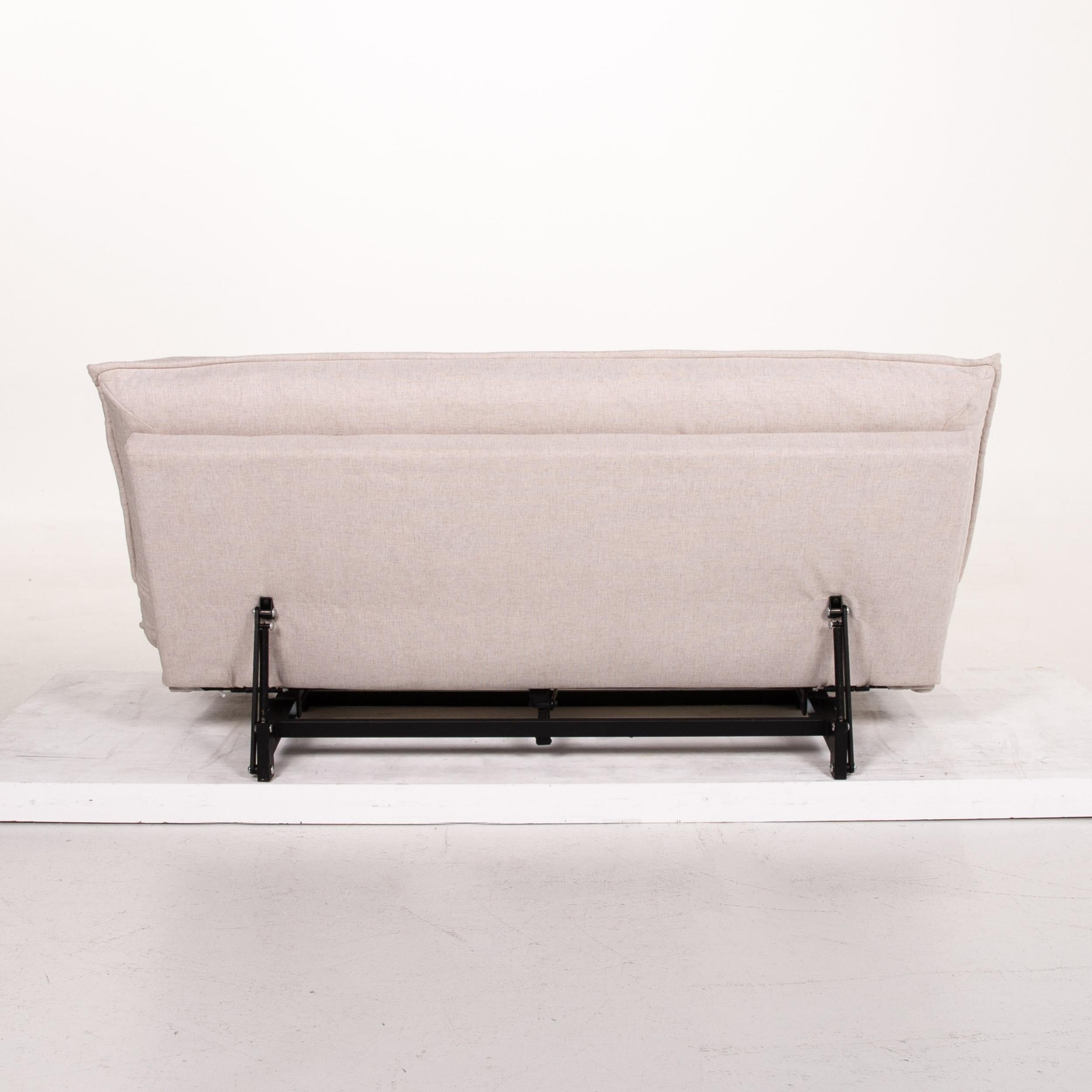 Contemporary Wittmann Colli Fabric Sofa Bed Cream Three-Seat Function Sleeping Function For Sale