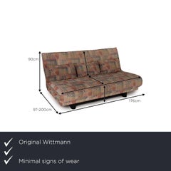 Wittmann Colli Fabric Sofa Beige Three-Seater Couch Function Sleeping Function