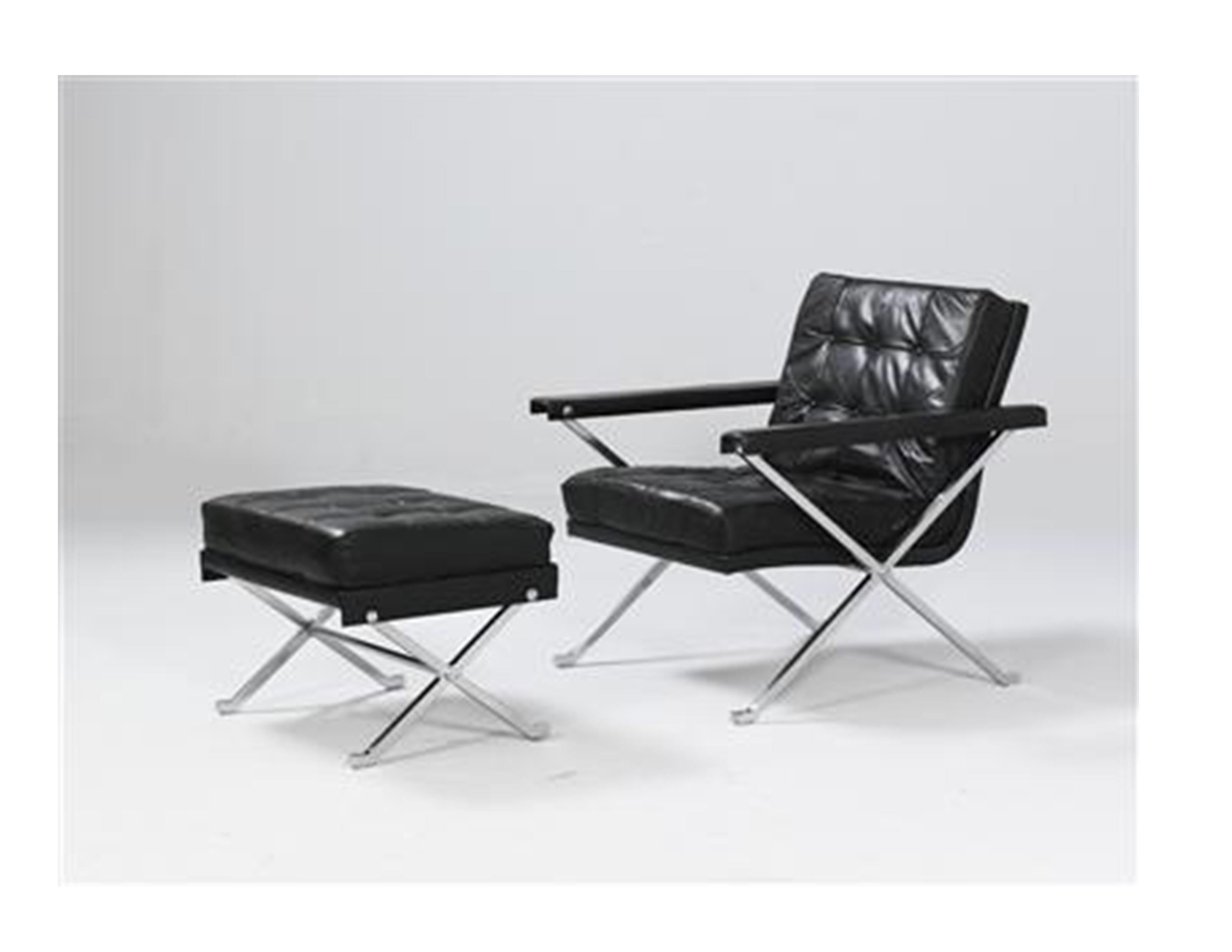 Contemporary Customizable Wittmann Constanze Leather Armchair by Johannes Spalt For Sale