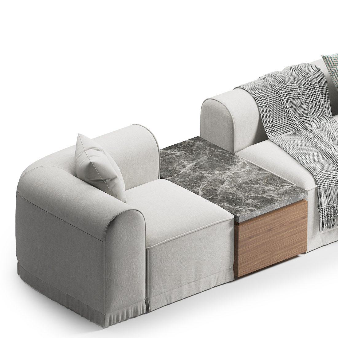 Austrian Wittmann Customizable Blocks Sofa by Neri&Hu For Sale