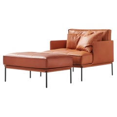 Wittmann Customizable Fame Lounge Chair + Ottoman by  Christophe Pillet