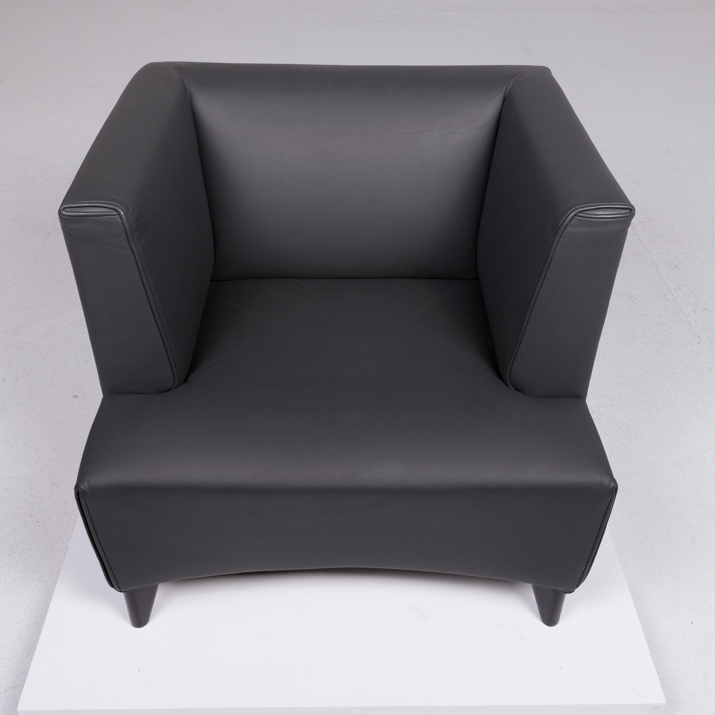 Wittmann Havana Leather Sofa Set by Paolo Piva Gray Three-Seat Armchair 5