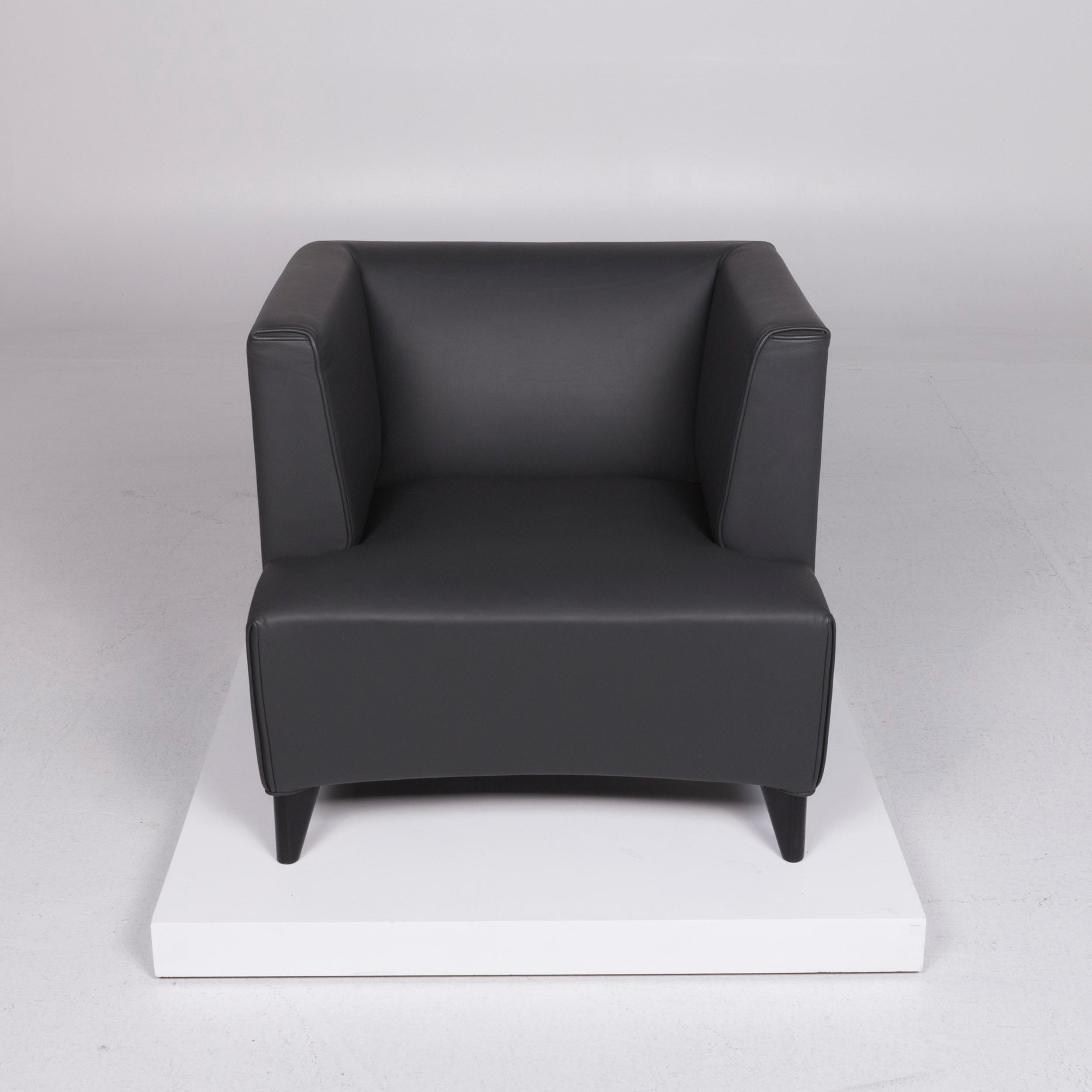 Wittmann Havana Leather Sofa Set by Paolo Piva Gray Three-Seat Armchair 6
