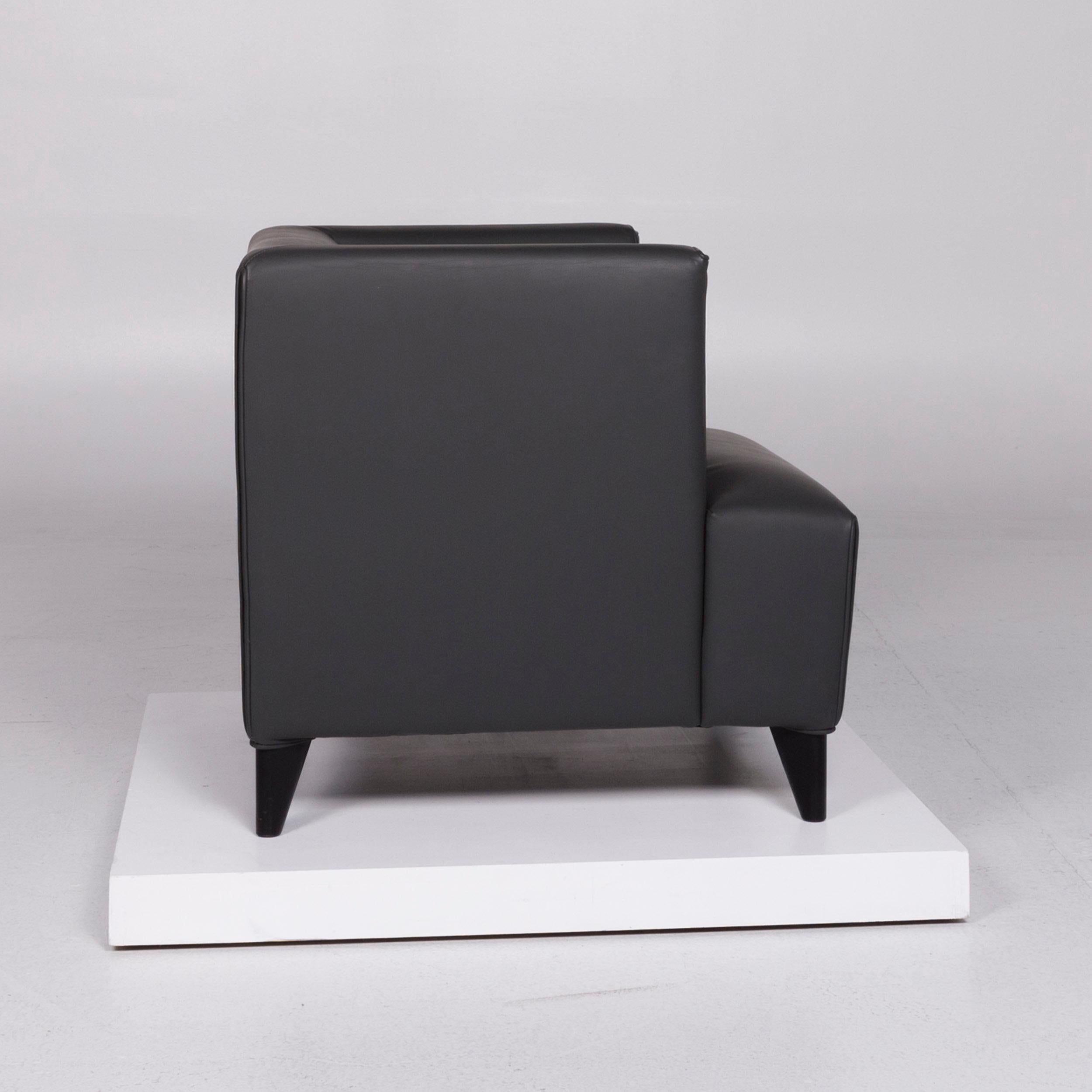 Wittmann Havana Leather Sofa Set by Paolo Piva Gray Three-Seat Armchair 7