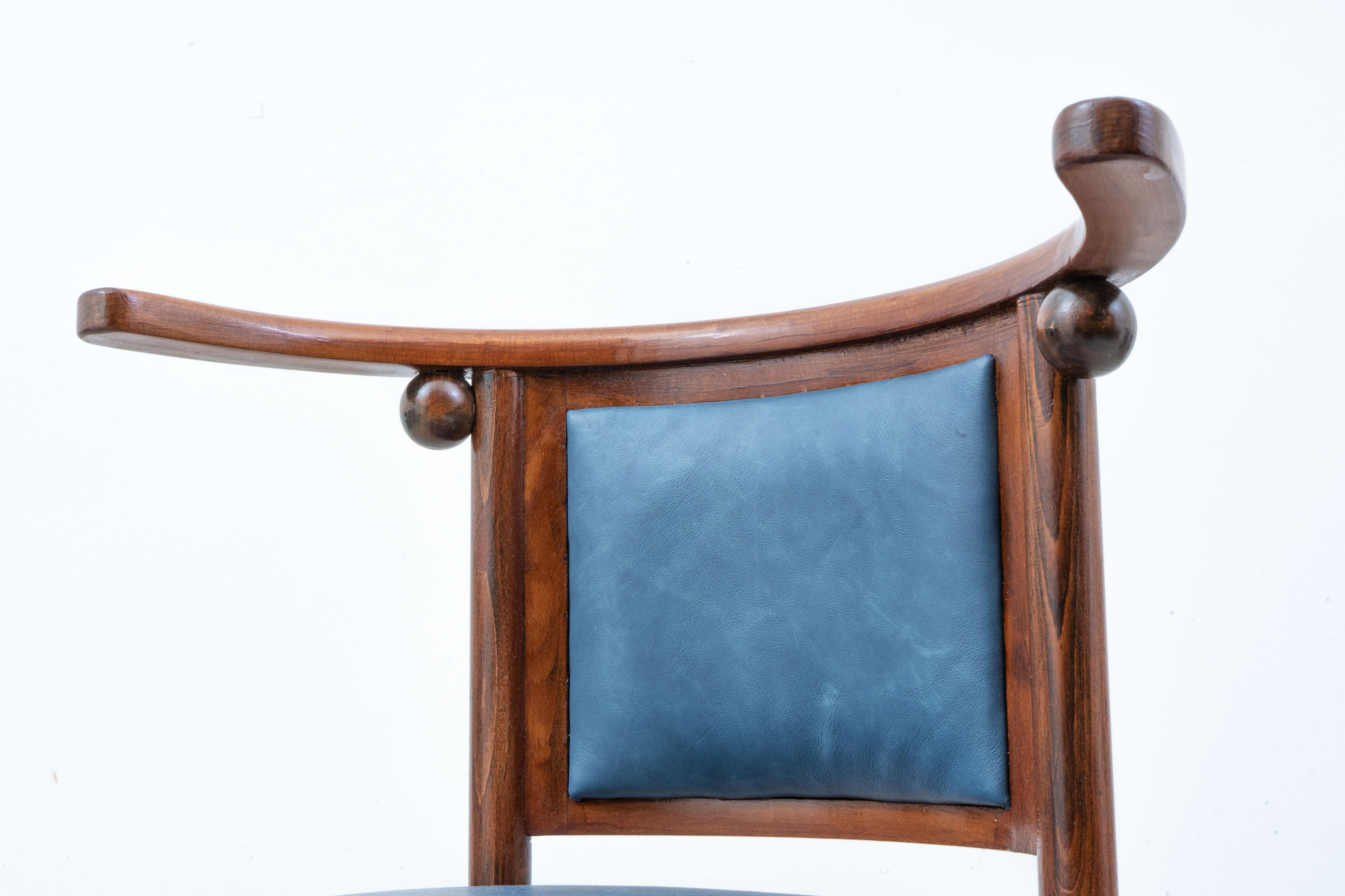 Wittmann - Josef Hoffmann - Fledermaus - Chair (6) - Beech, Leather im Angebot 5