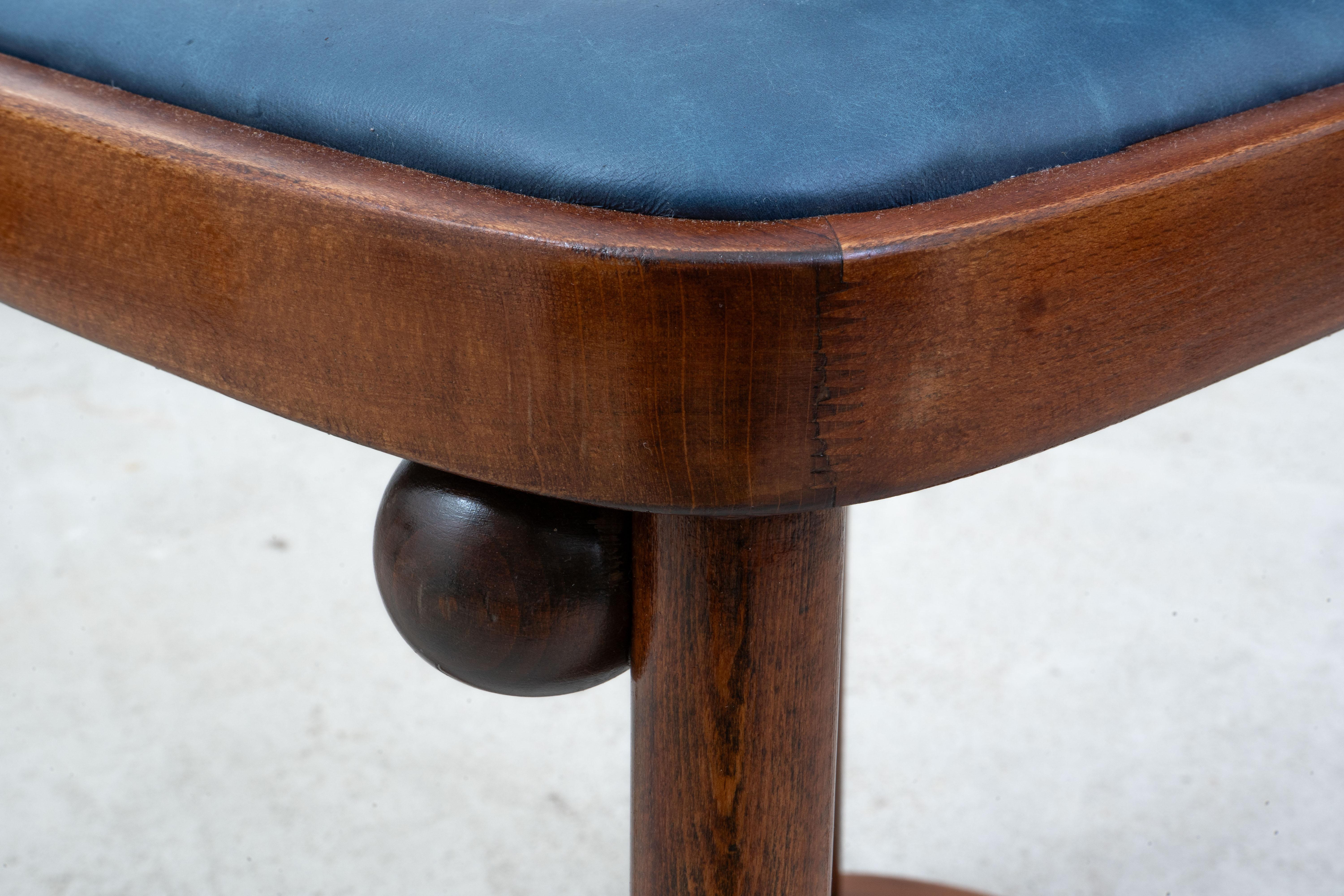 Wittmann - Josef Hoffmann - Fledermaus - Chair (6) - Beech, Leather im Angebot 8