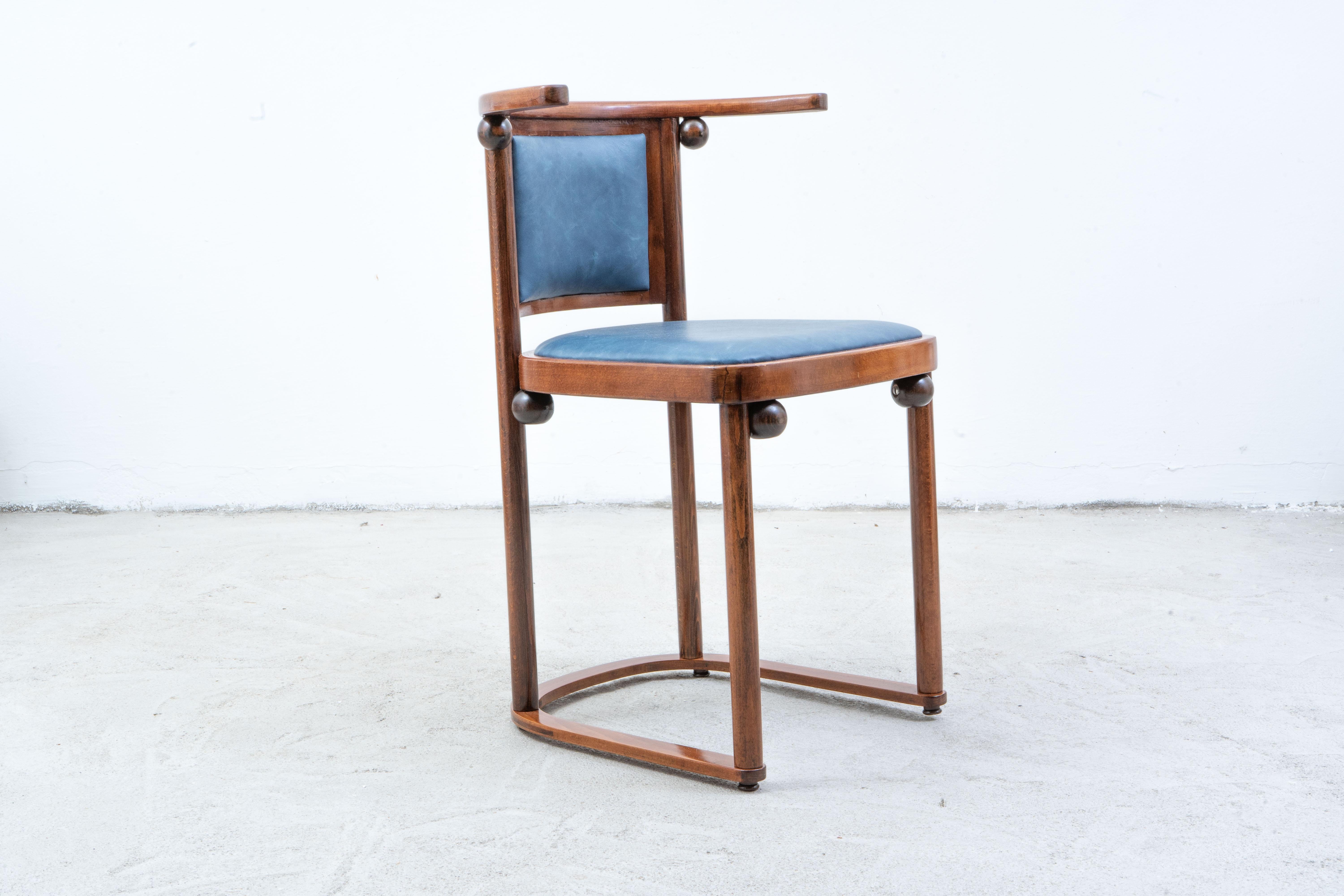 Wittmann - Josef Hoffmann - Fledermaus - Chair (6) - Beech, Leather (Österreichisch) im Angebot