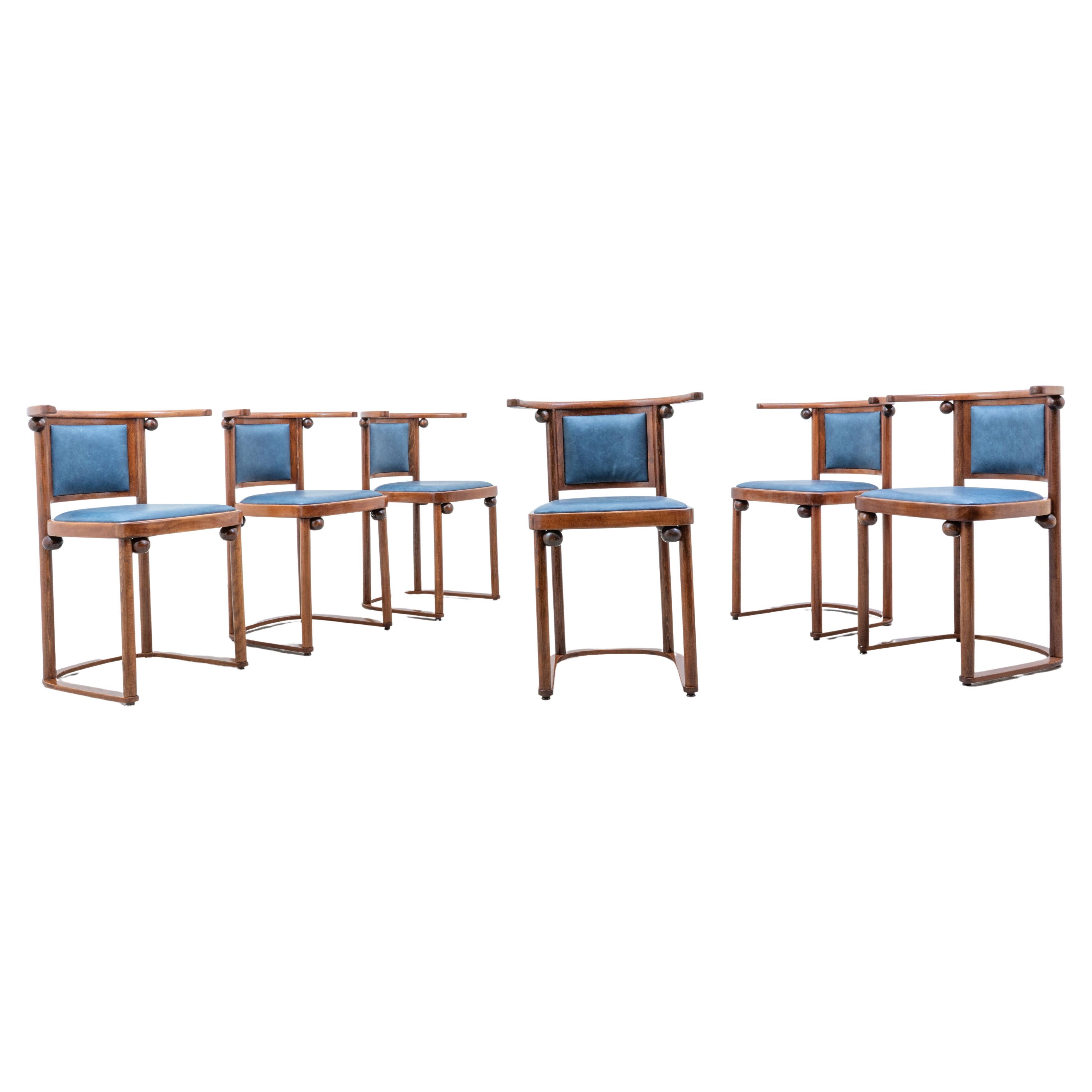 Wittmann - Josef Hoffmann - Fledermaus - Chair (6) - Beech, Leather