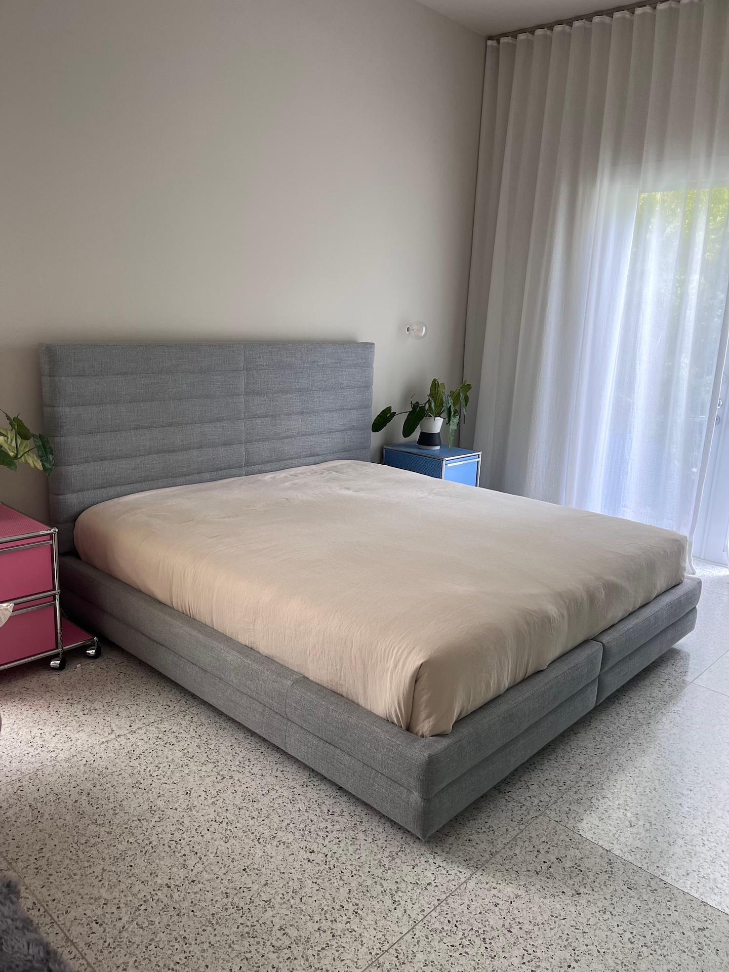 Fabric Wittmann King Size Bed Frame in STOCK For Sale