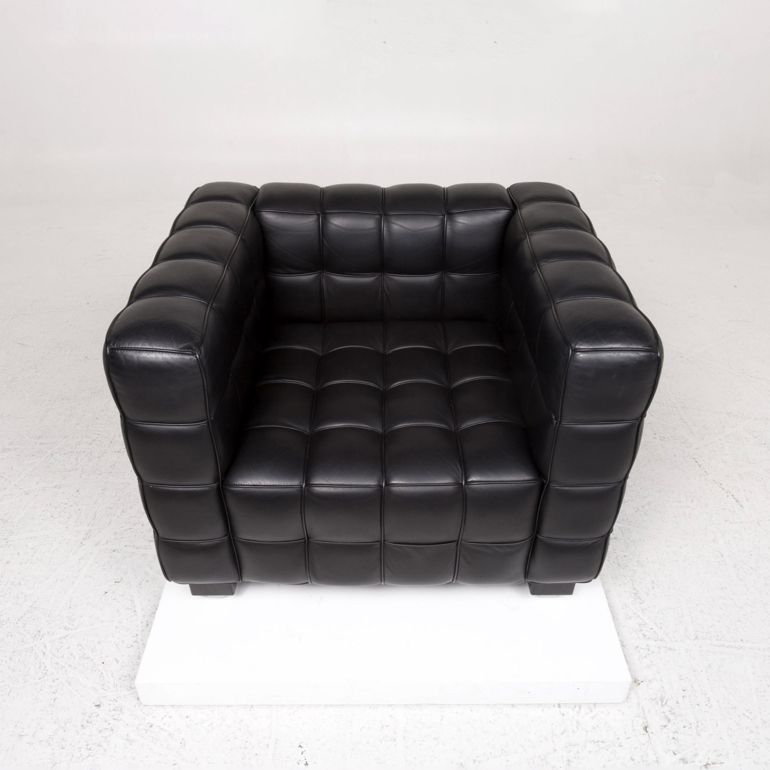 Contemporary Wittmann Kubus Leather Armchair Black