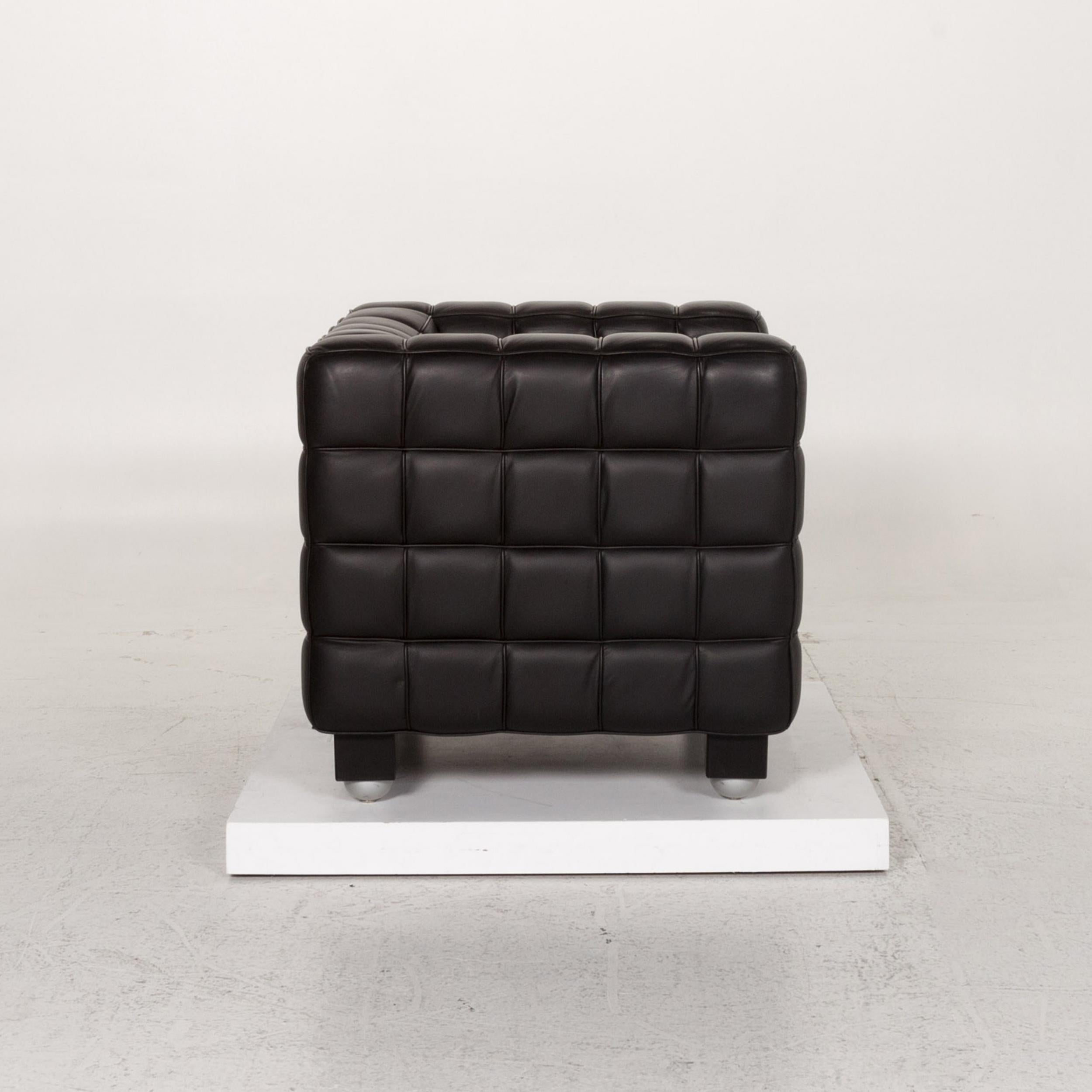 Wittmann Kubus Leather Armchair Black 1