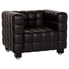 Wittmann Fauteuil en cuir Kubus noir