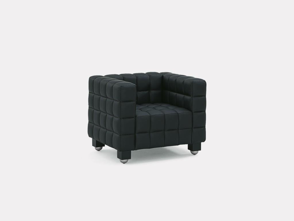 Customizable Wittmann Kubus Leather Sofa by Josef Hoffmann For Sale 3